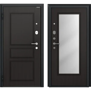 Дверь входная металлическая Премиум New 88x205 см левая венге с зеркалом