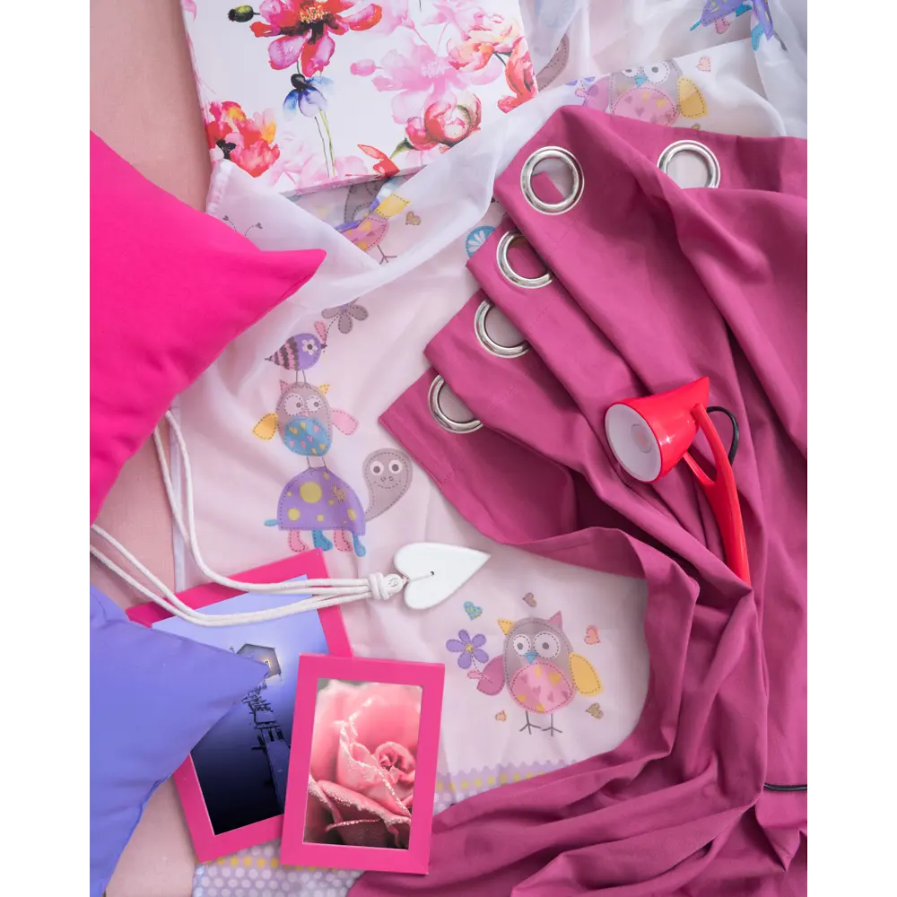 Тюль на ленте «Сова» 250х260 см вуаль цвет сиреневый GARDEN STLM-2177770 - Вид №7