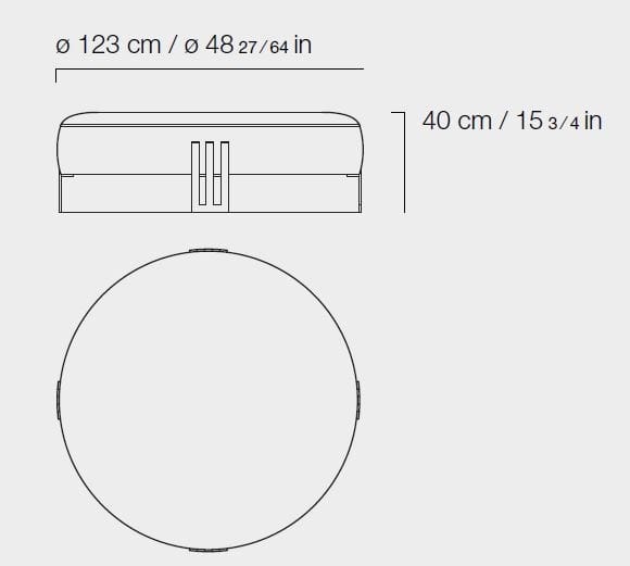 Круглый пуф из ткани ETRO Home Interiors Klee ARCH-00104078 - Вид №3