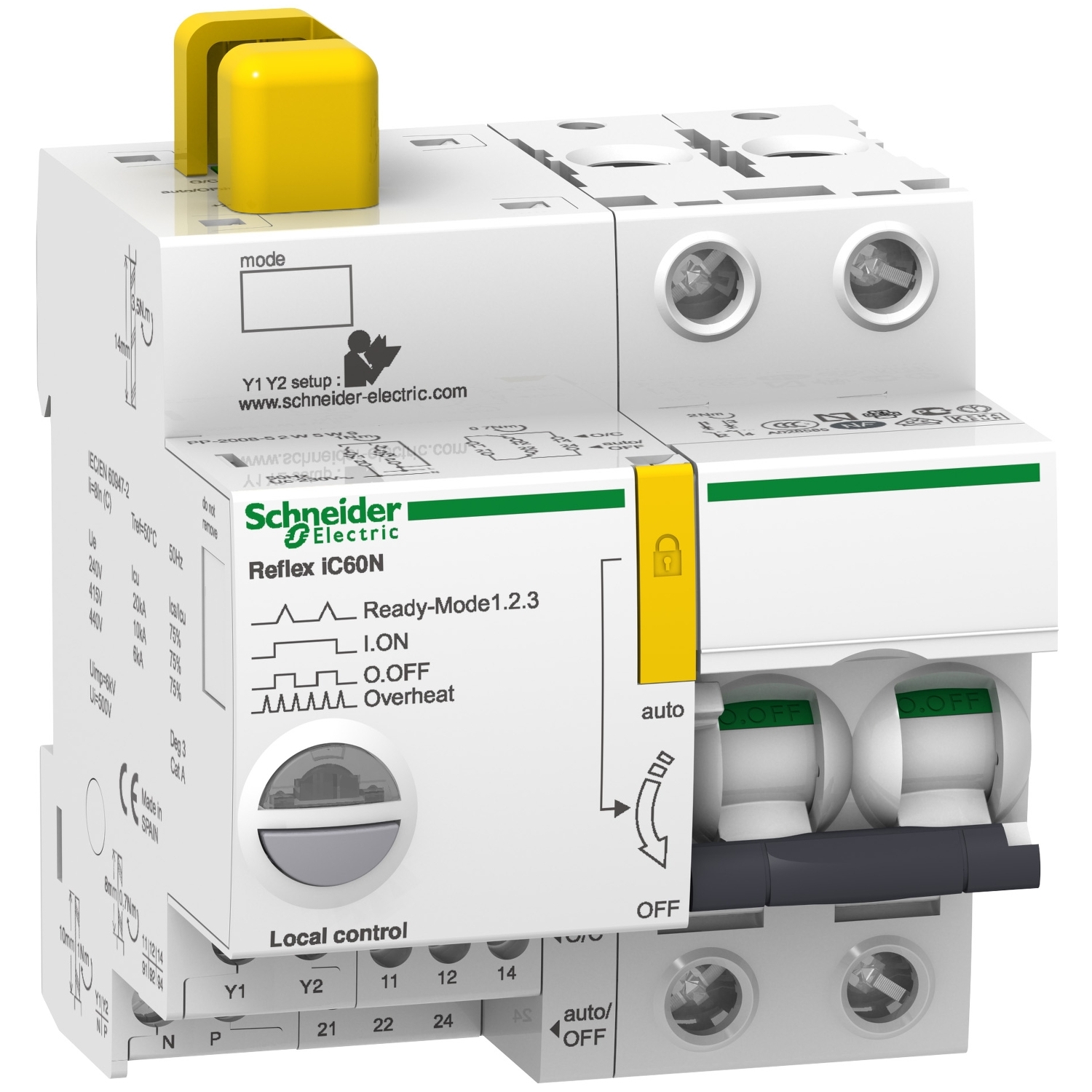 A9C61216 Автоматический выключатель Acti9 2P 16А (B) 10кА Schneider Electric Acti 9 