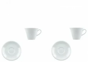 Driade Набор фарфоровых кофейных чашек с блюдцем The white snow Dw013l6012002
