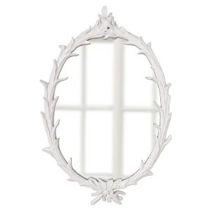 Зеркало овальное настенное белое "Буа" LOUVRE HOME ДИЗАЙНЕРСКИЕ 338543 Белый