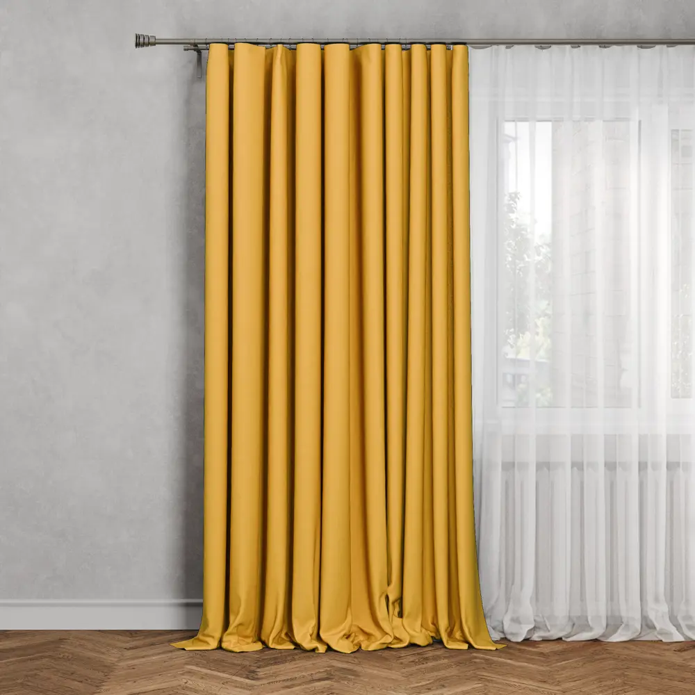 Штора на ленте Рим 200x310 см цвет желтый 84495963 STLM-2186271 MIAMOZA 