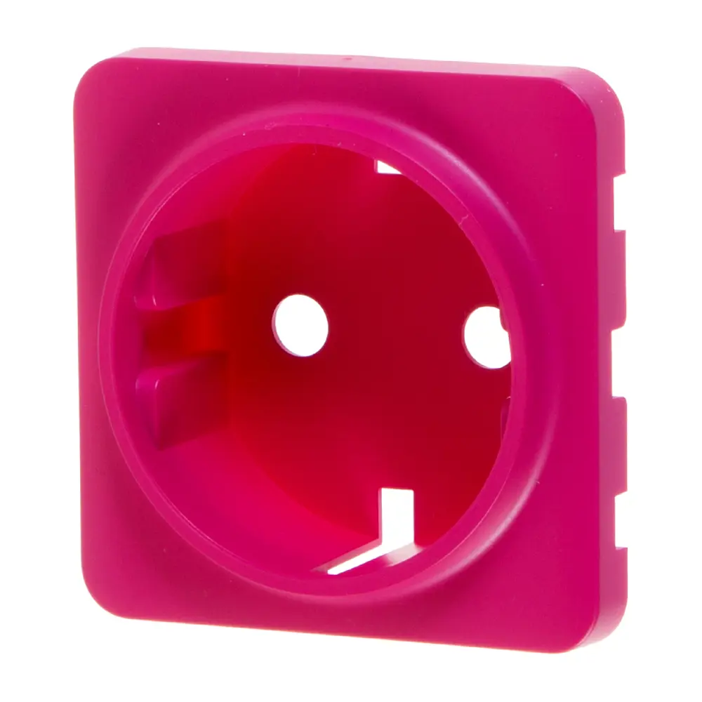 Накладка для розетки с заземлением Lexman Cosy, цвет фуксия STLM-2200852 - Вид №1