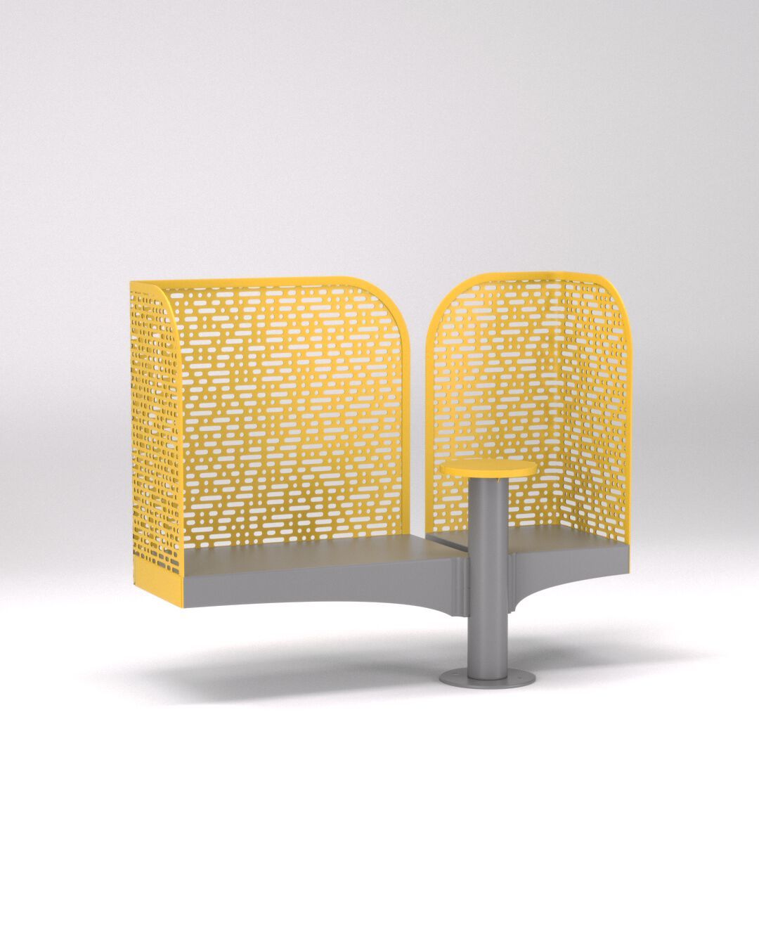 Стальная поворотная скамья со спинкой CITYSì Pivot ARCH-00061596 - Вид №2