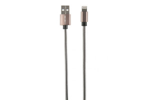17279838 Дата-кабель S7 USB - 8 - pin для Apple, металлическая обмотка, черный УТ000012472 Red Line