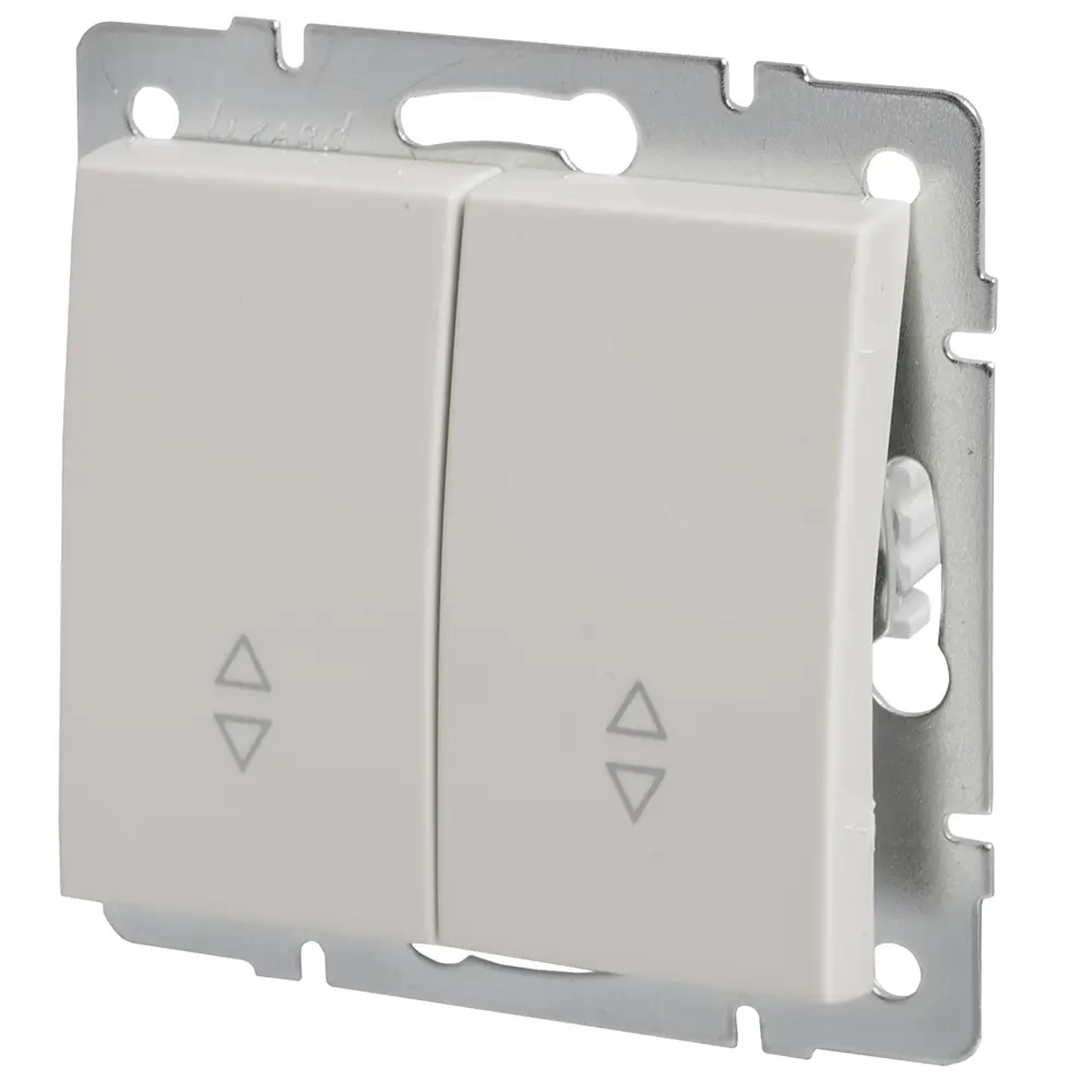 Выключатель проходной встраиваемый Lezard Rain 2 клавиши, цвет бежевый STLM-2139038 - Вид №2