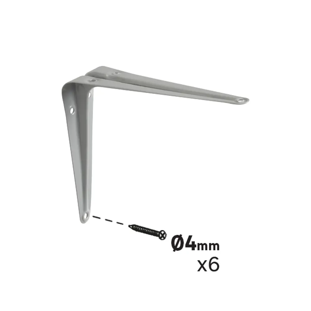 Утилитарный кронштейн Normo 12.5x15 см нагрузка до 13 кг цвет серый 89438033 STLM-2035996 Santreyd  - Вид №4