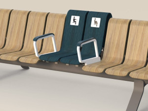 Модульная скамья для медицинских учреждений