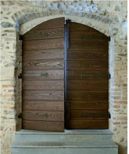 CARMINATI SERRAMENTI Арочная дубовая входная дверь для улицы Porte e portoni d'ingresso in legno
