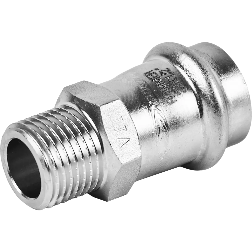 Муфта переходная Rommer 1/2"x22 мм ВПр-НР нержавеющая сталь STLM-2193773