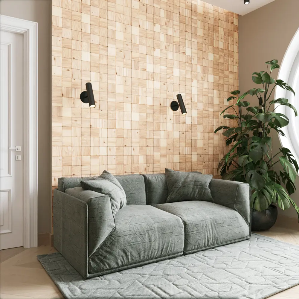 Деревянная мозаика Болтон 100x100 мм 300x300 мм 22 шт Santreyd STLM-2068895 - Вид №2