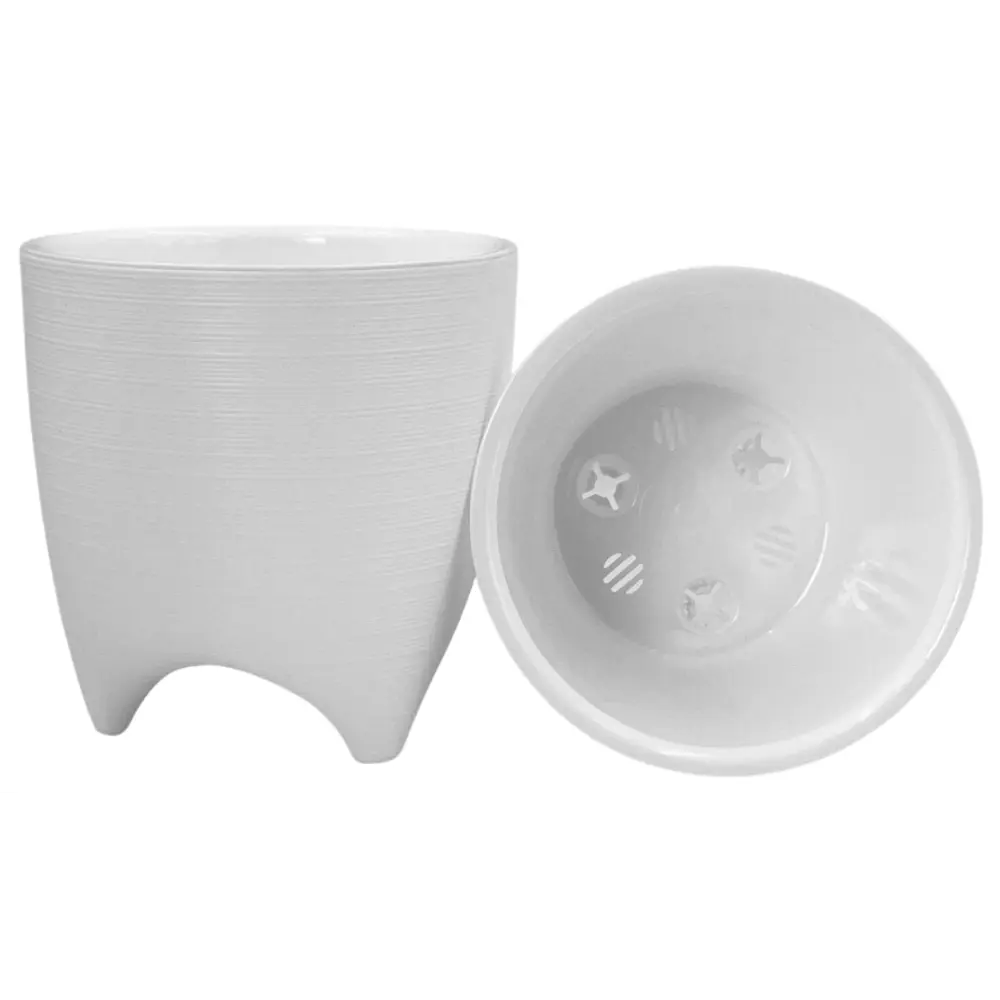 Кашпо Evergreen Design Декоста 16x16x17 см v2.25 л пластик белый STLM-2133521 - Вид №1