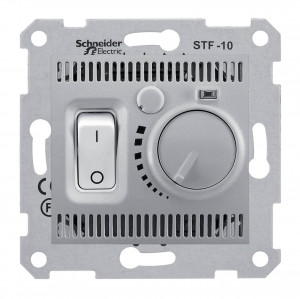 SDN6000360 Термостат для теплого пола , с датчиком, алюминий Schneider Electric Sedna