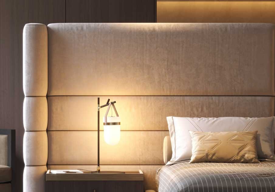 Двуспальная кровать из ткани с высоким изголовьем Stylish Club Sublime ARCH-00152816 - Вид №3