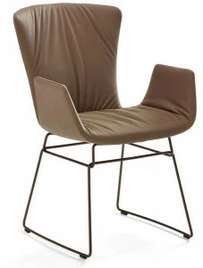 Draenert Кожаное кресло с салазками и подлокотниками