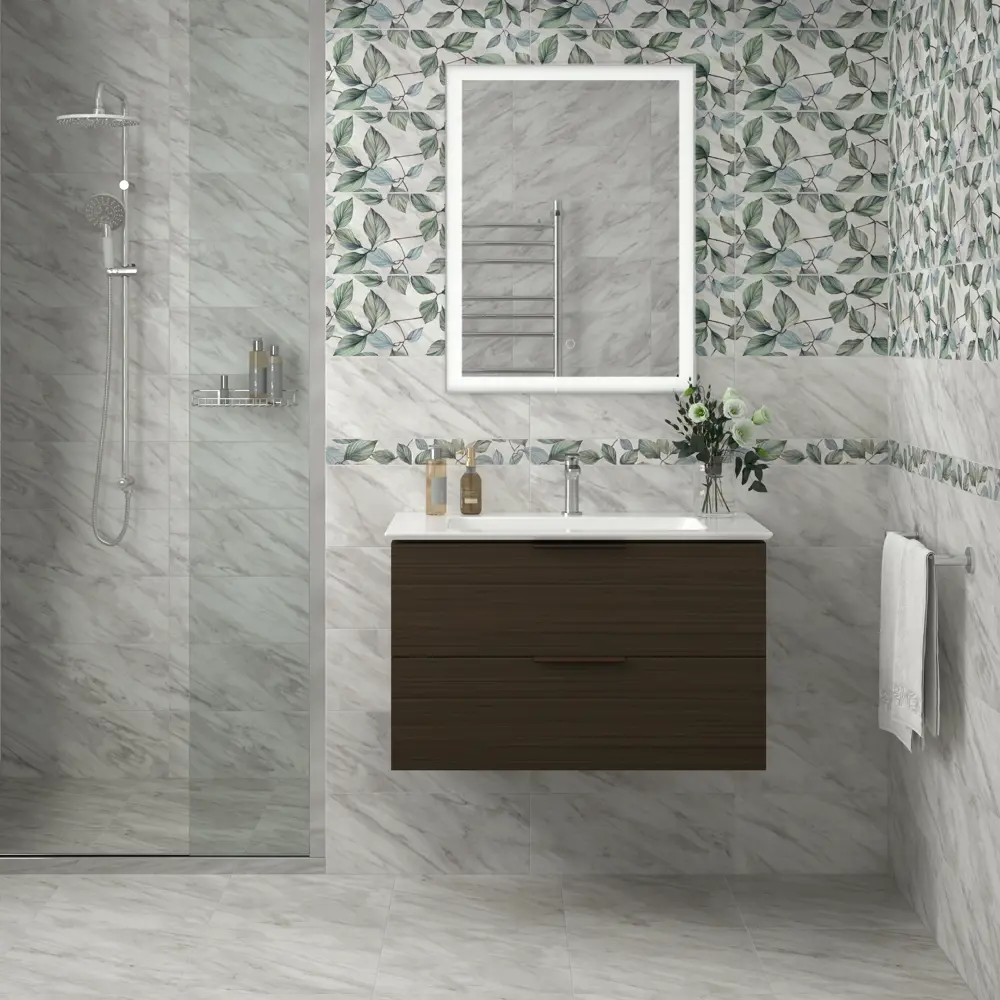 Декор настенный Kerama Marazzi Кремона VT/A587/7234 20x50 см матовый цвет белый зеленый синий STLM-2103506 - Вид №5