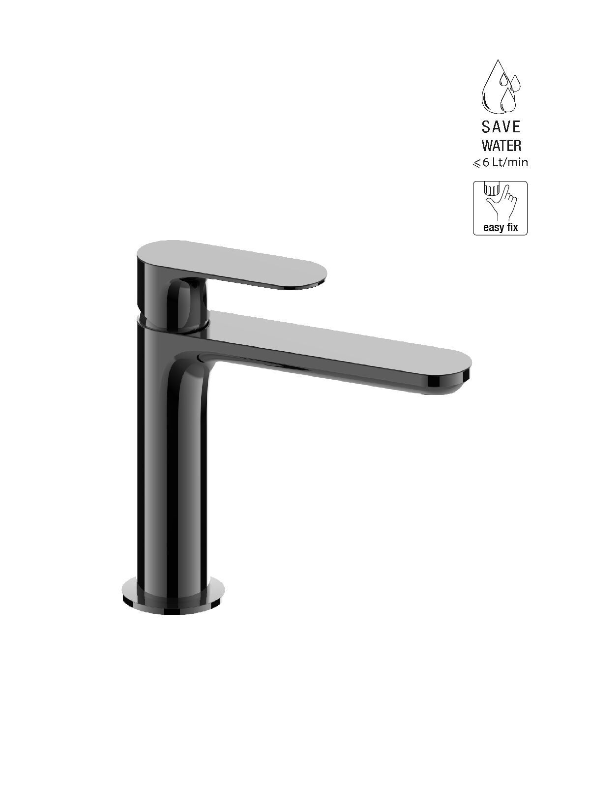 Однорычажный смеситель для раковины без слива Rubinetterie Frattini Lea ARCH-00097358 - Вид №19