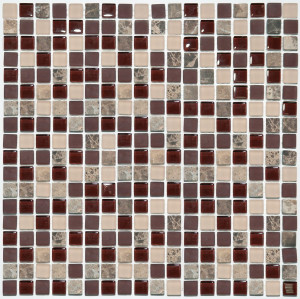 Мозаика стеклянная с вкроплениями природного камня S-841 SN-Mosaic Exclusive