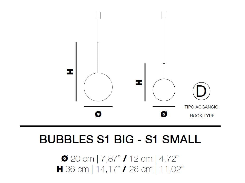 Подвесной светильник из железа и стекла Euroluce Lampadari Bubbles ARCH-00099376 - Вид №2