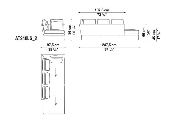 Кожаный диван B&B Italia Атолл ARCH-00112726 - Вид №63