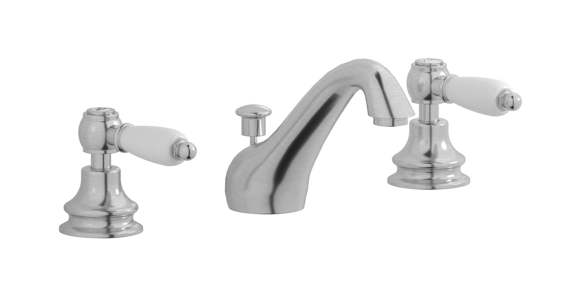 Смеситель для раковины с 3 отверстиями для пола с автоматическим сливом IB Hermes + Hermes Elle ARCH-00051933 - Вид №7