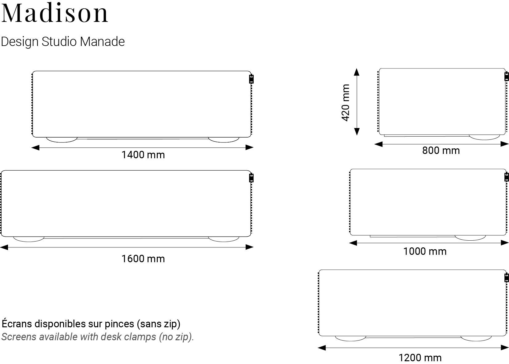 Панель перегородки мобильного стола Manade ARCH-00016333 - Вид №1