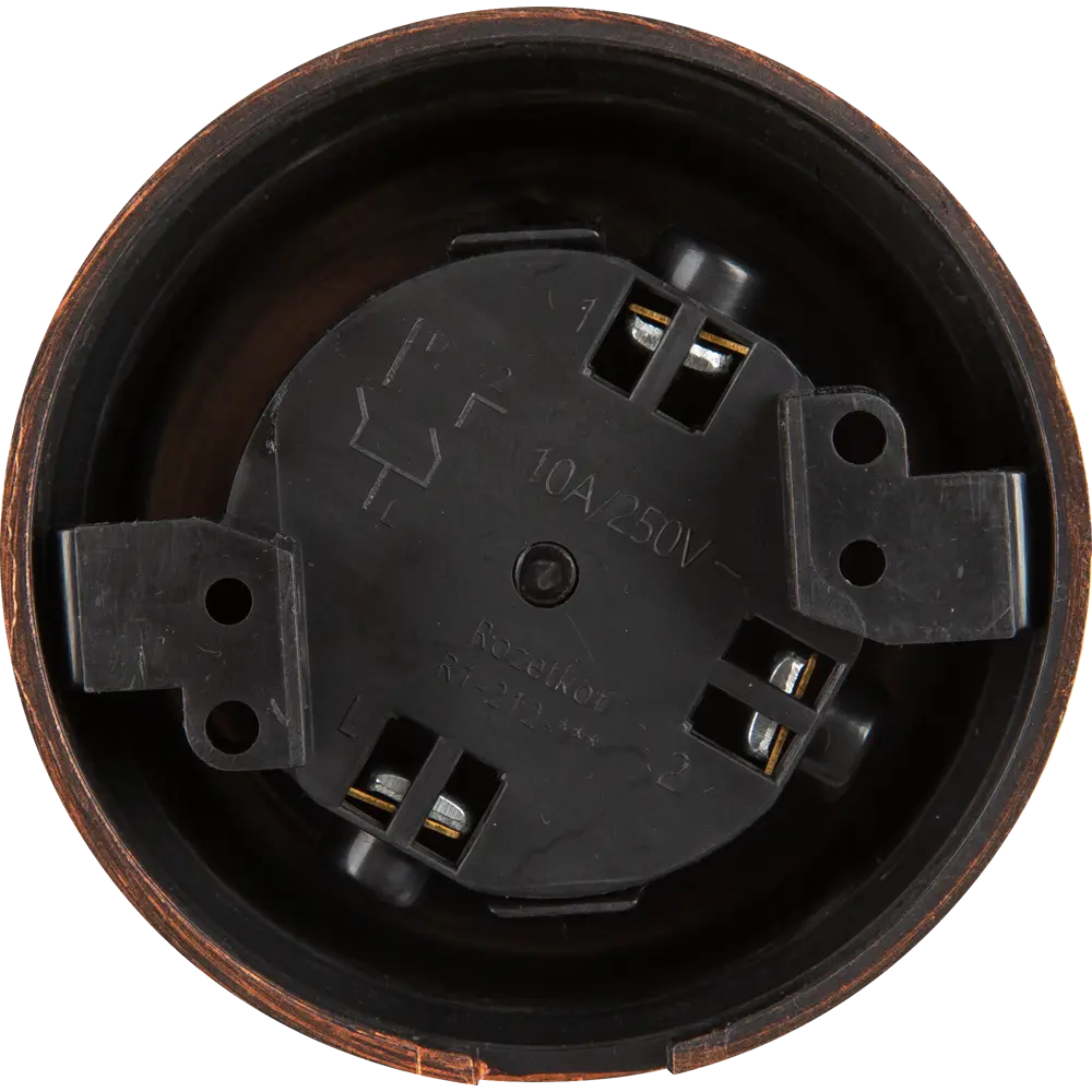 Выключатель двухклавишный Electraline в медном глянце 84229219 Лофт STLM-0047246 - Вид №2