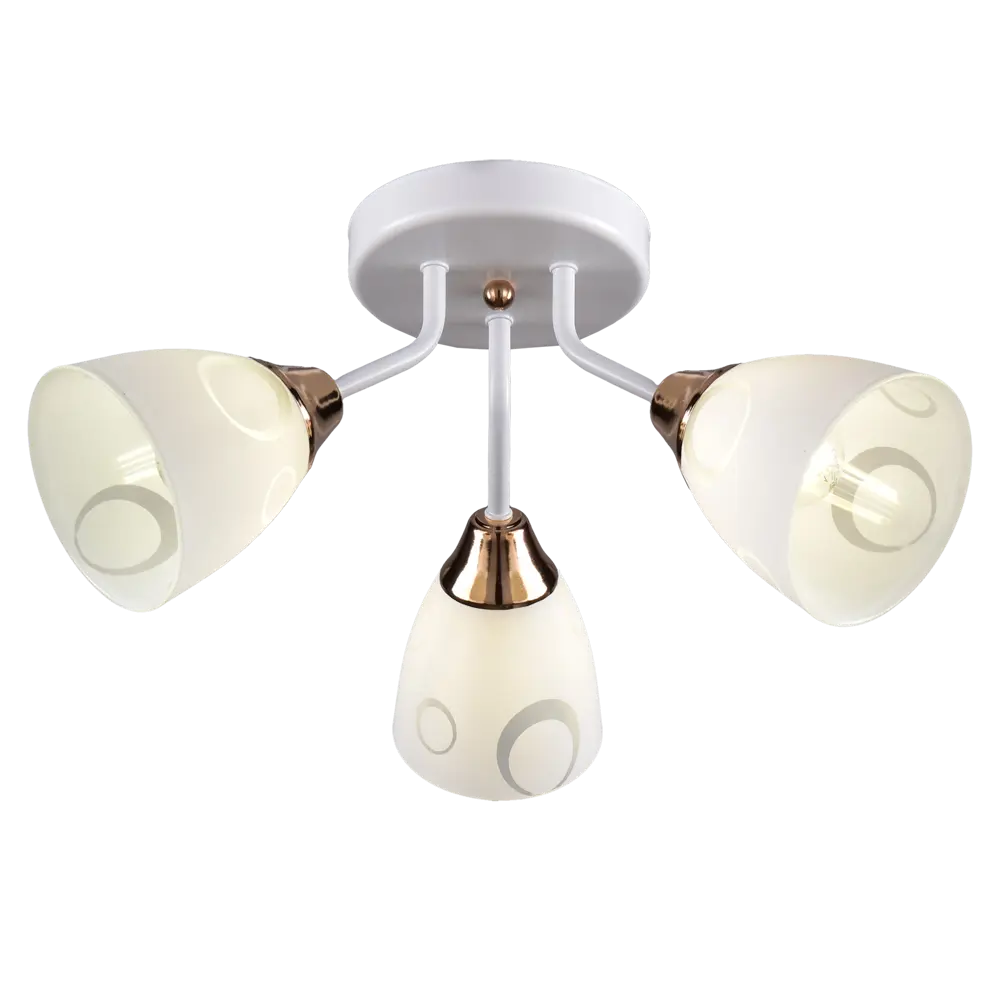 Люстра потолочная Майоран КС30088/3C, 3 лампы, 9 м², цвет белый КЛЮЧНИК STLM-2111229