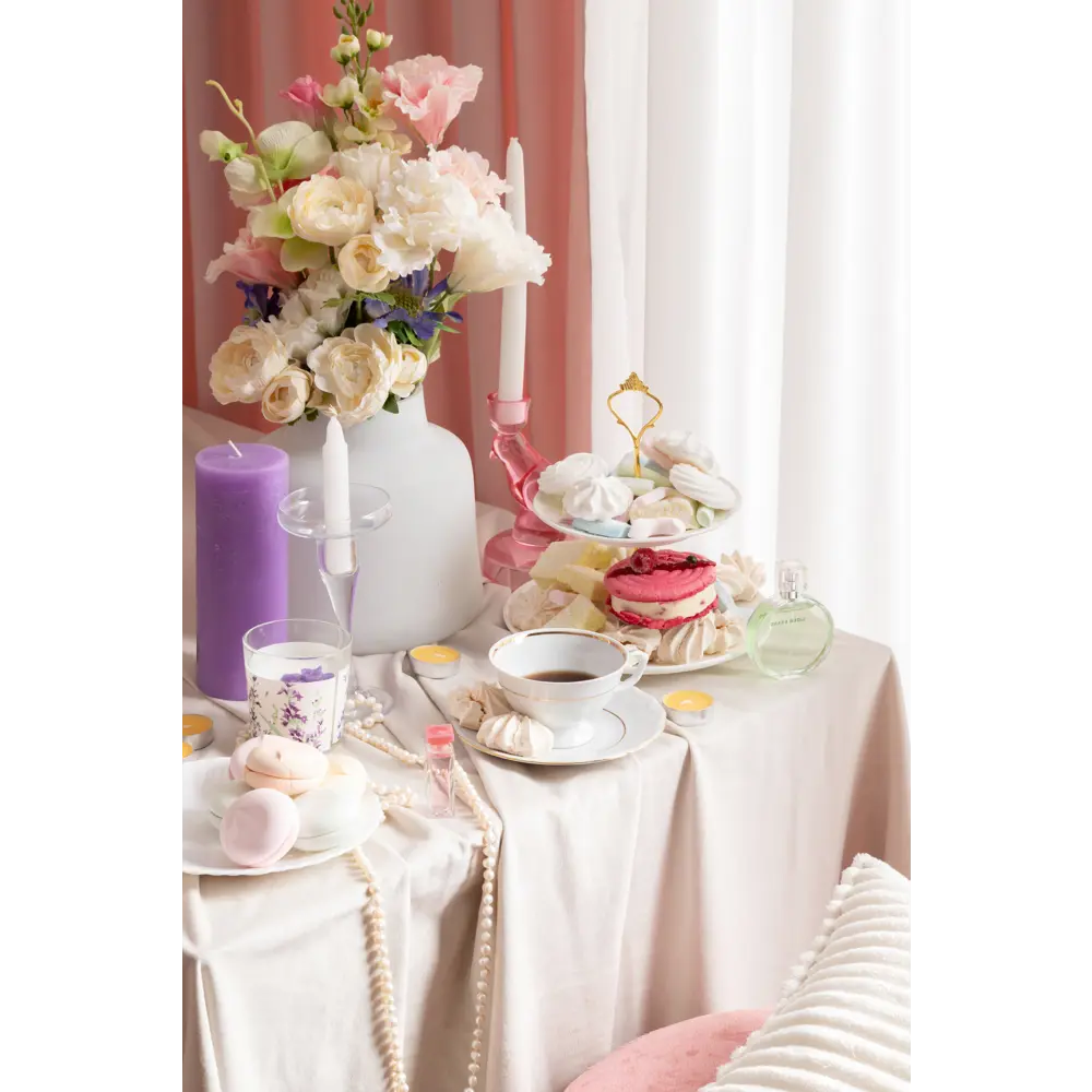 Ваза «Бельгия» 1 большая, стекло, цвет белый матовый Santreyd STLM-2052347 - Вид №3