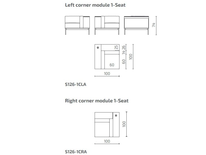 Тканевое угловое кресло Intuit by Softrend Spot ARCH-00109771 - Вид №2