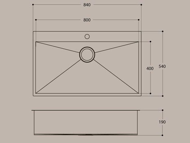 Раковина из нержавеющей стали Evhoc Etherna ARCH-00149129 - Вид №4