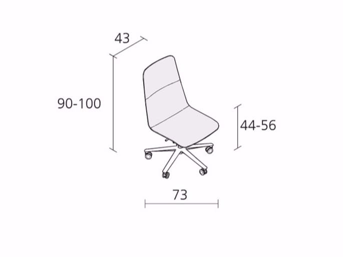 5-спицевое вращающееся офисное кресло Alias тонкий ARCH-00123282 - Вид №1