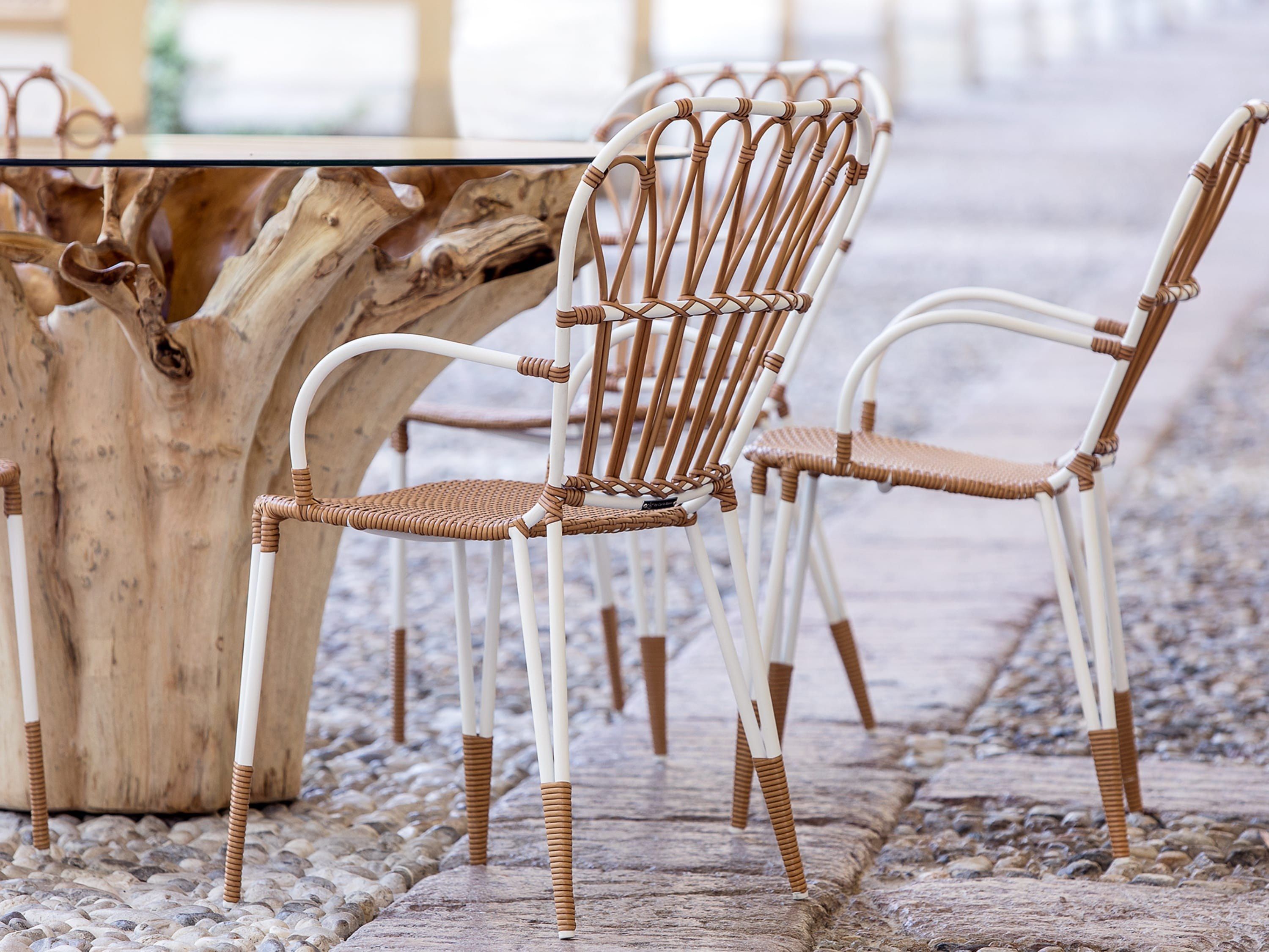 Синтетическое волокно и алюминиевый садовый стул с подлокотниками cbdesign Fiorella ARCH-00081323 - Вид №10