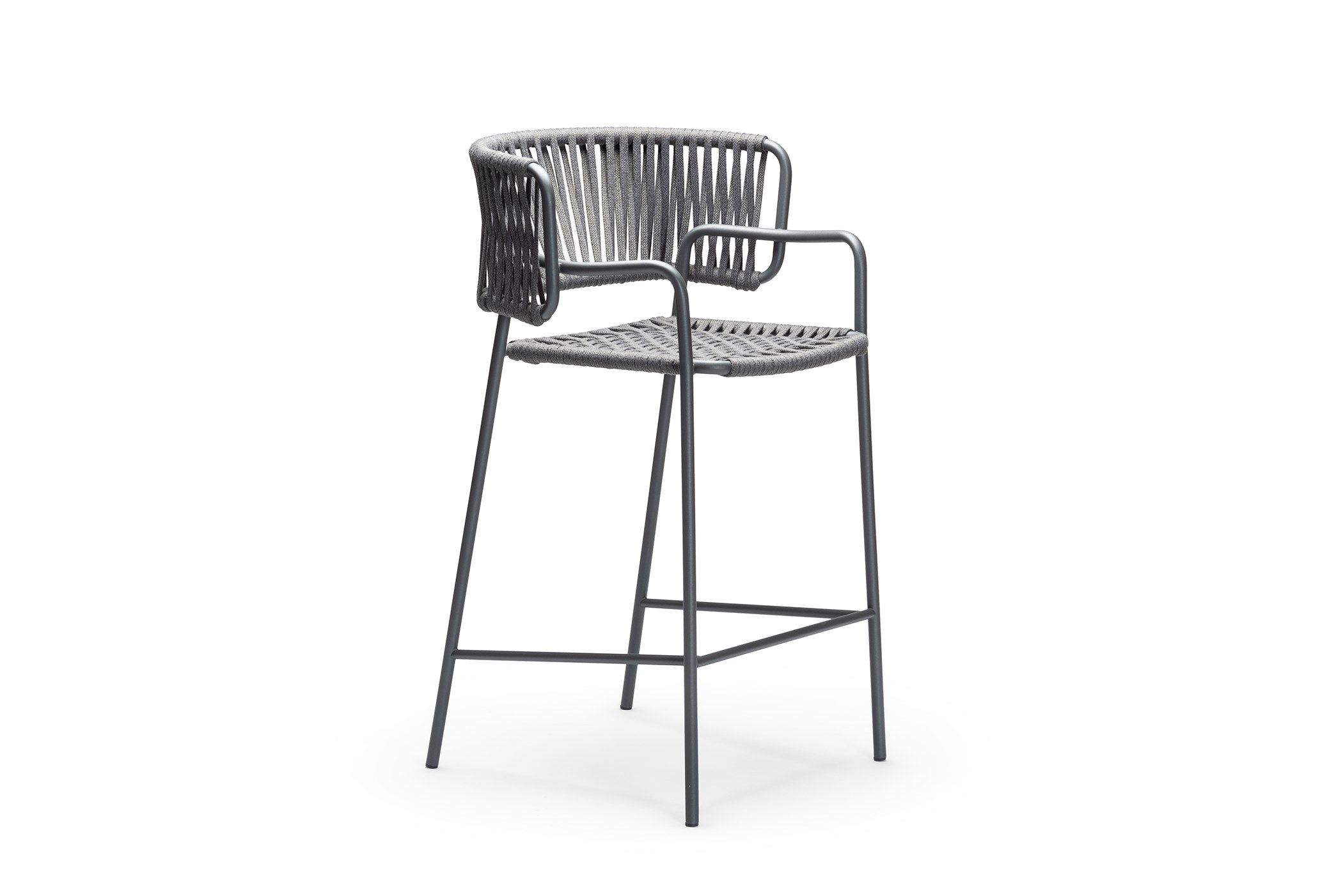 Высокий садовый стул из морской веревки с подлокотниками CHAIRS & MORE Klot ARCH-00079494 - Вид №2