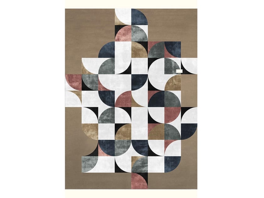 Ковер ручной работы из бамбукового волокна Sirecom Tappeti Моноскоп ARCH-00137591