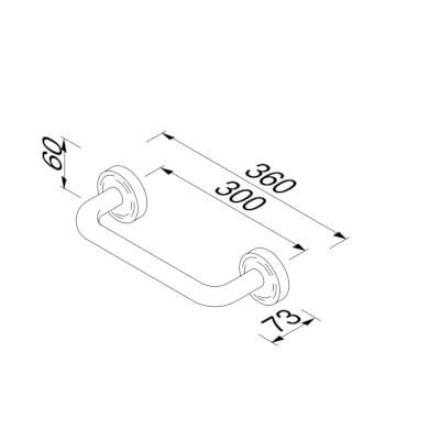 Металлическая ручка для ванной комнаты Geesa Luna ARCH-00012913 - Вид №1