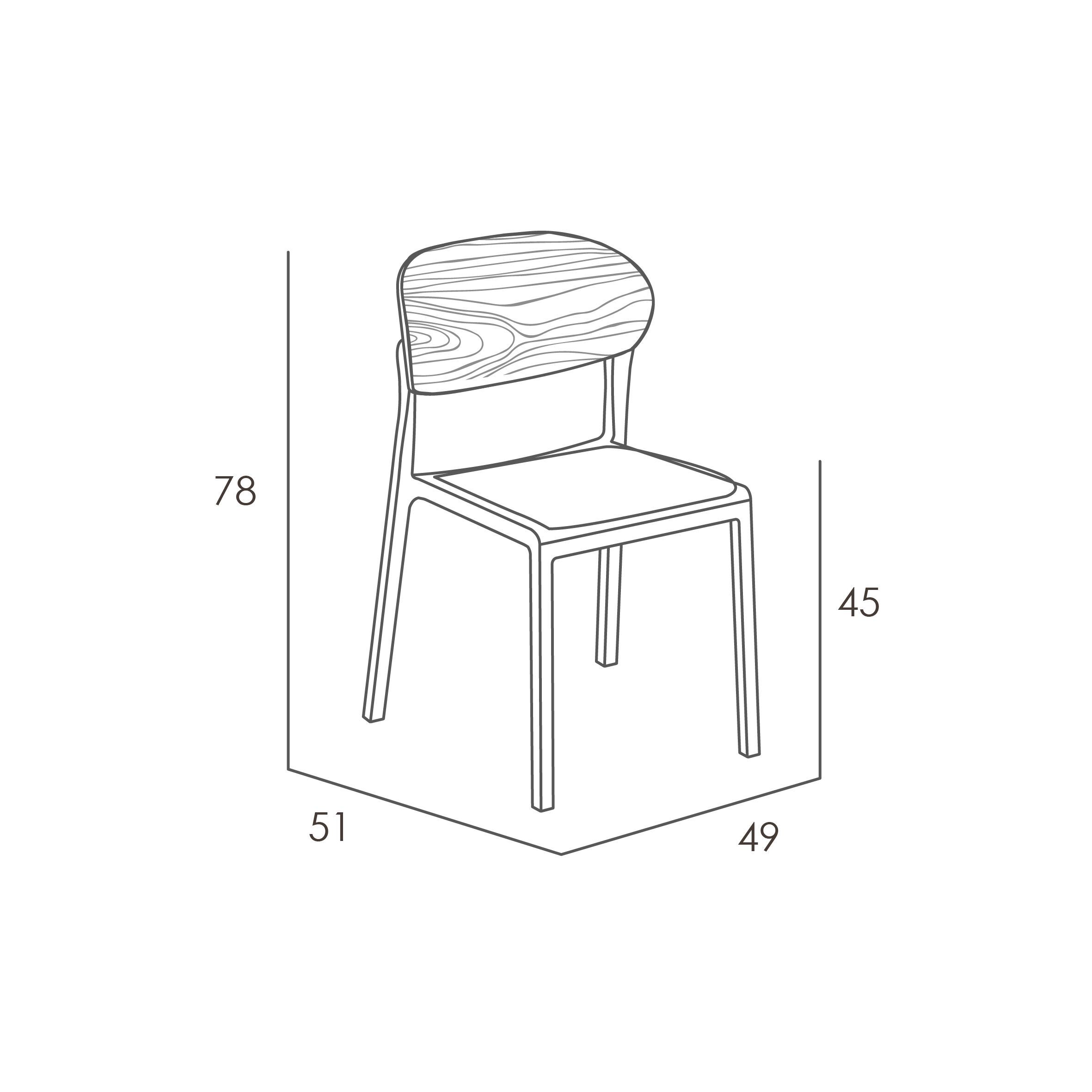 Садовый стул из полипропилена с деревянной спинкой Ezpeleta BAKE WOOD ARCH-00073360 - Вид №14
