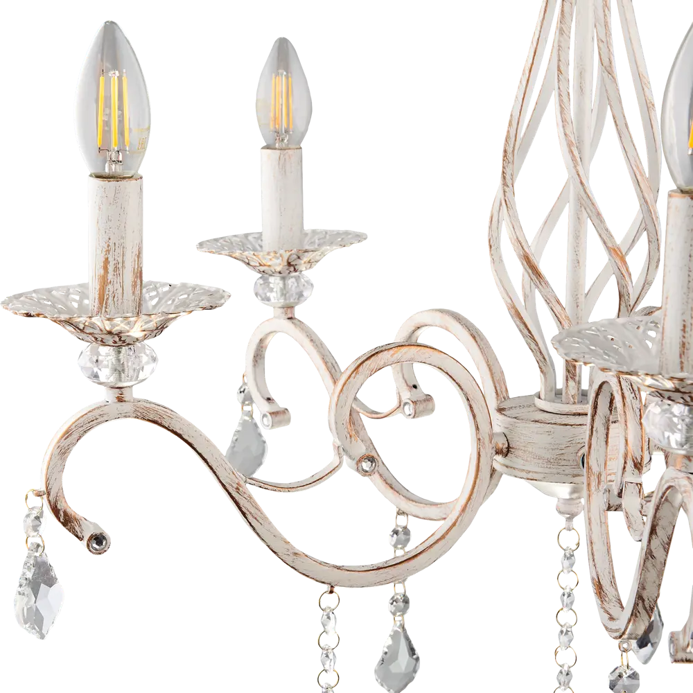 Люстра подвесная Виктория-2, 5 ламп, 25 м², цвет белый/прозрачный WINK STLM-2173864 - Вид №5