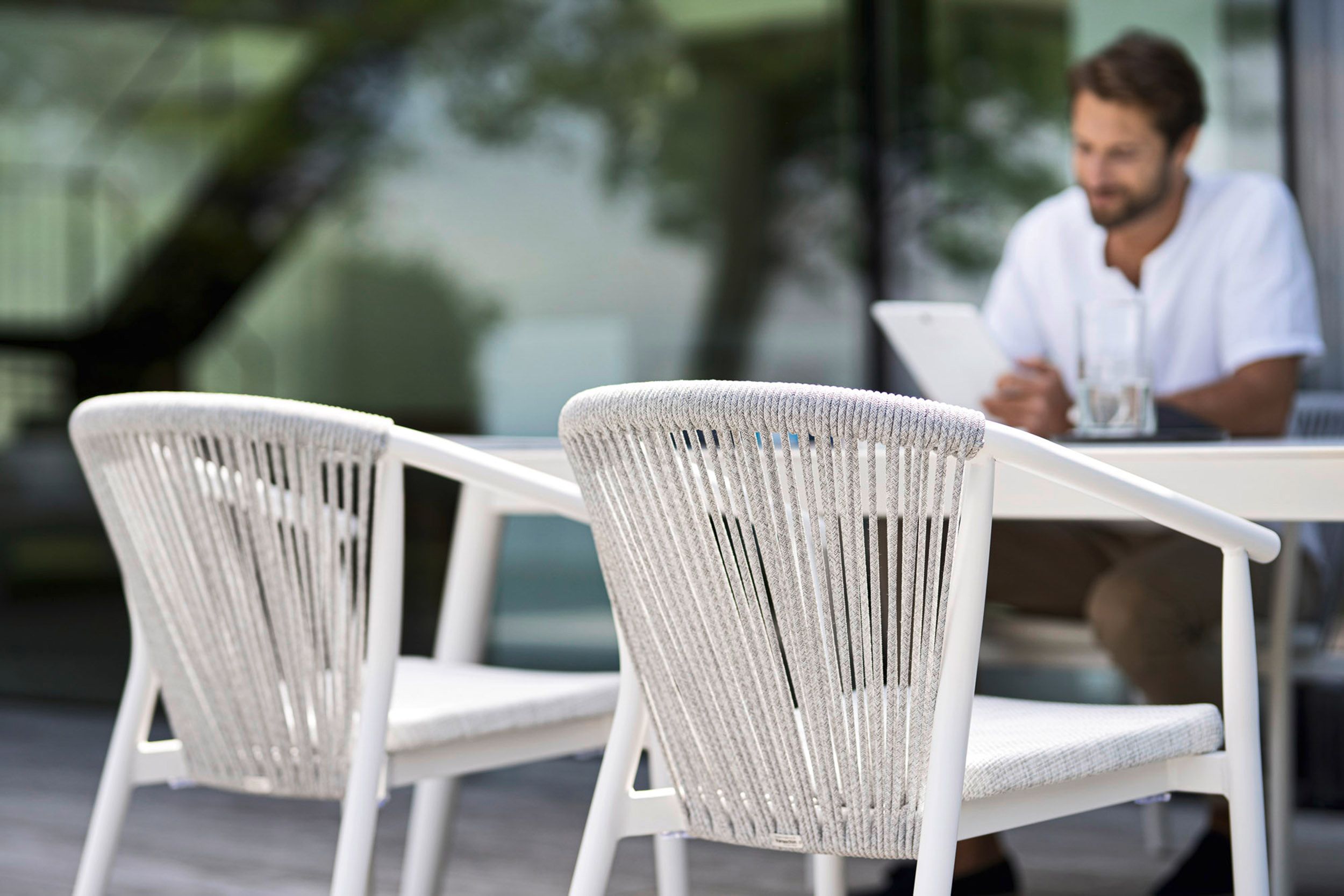 Алюминиевый стул с порошковым покрытием с подлокотниками Varaschin Smart ARCH-00104002 - Вид №1