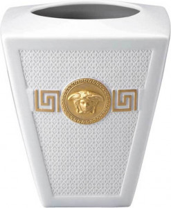 10562569 Rosenthal Versace Ваза Rosenthal Versace Символ Версаче 15см, фарфор, белая (золотая Медуза) Фарфор