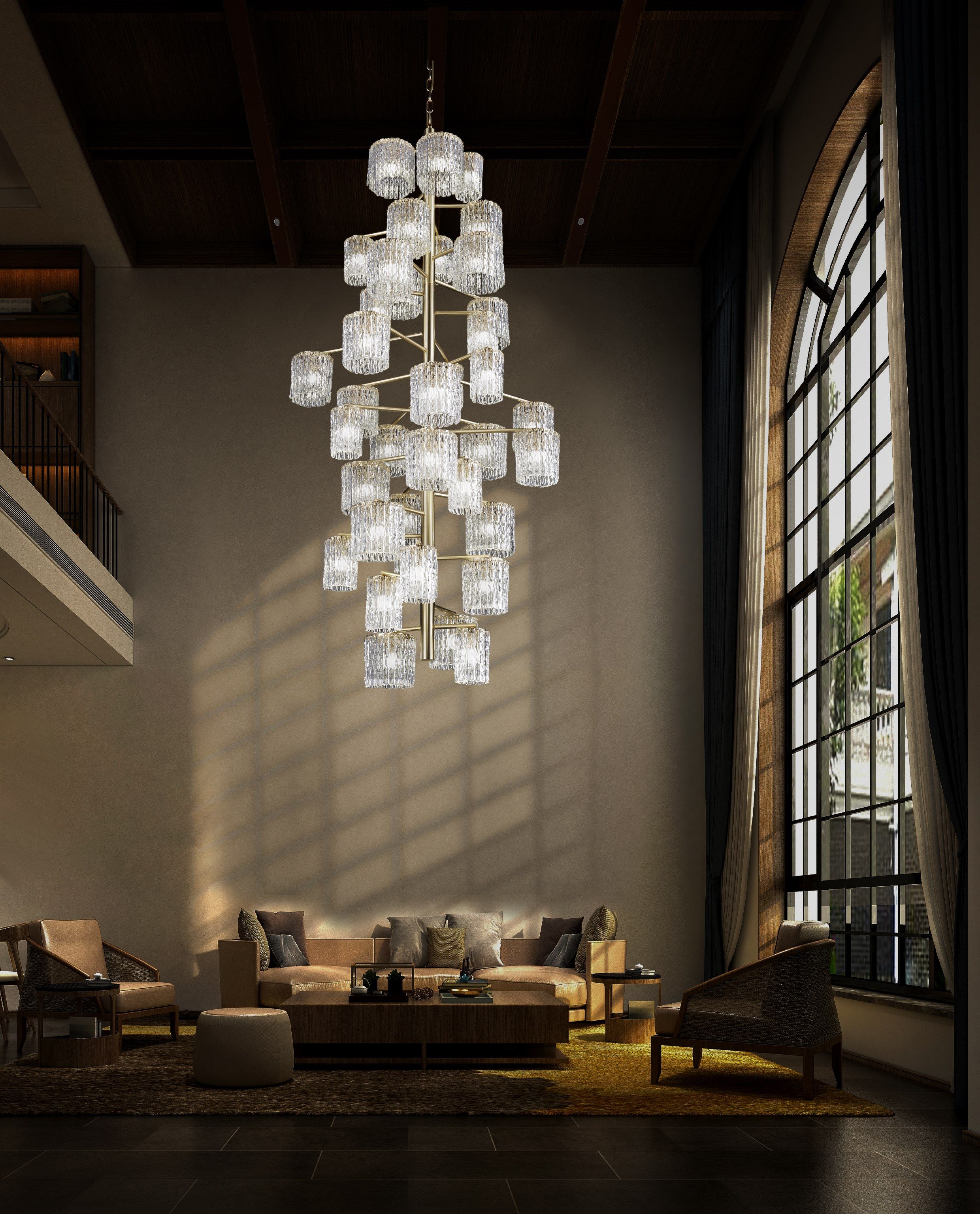 Стеклянная люстра Euroluce Lampadari Salix ARCH-00140264