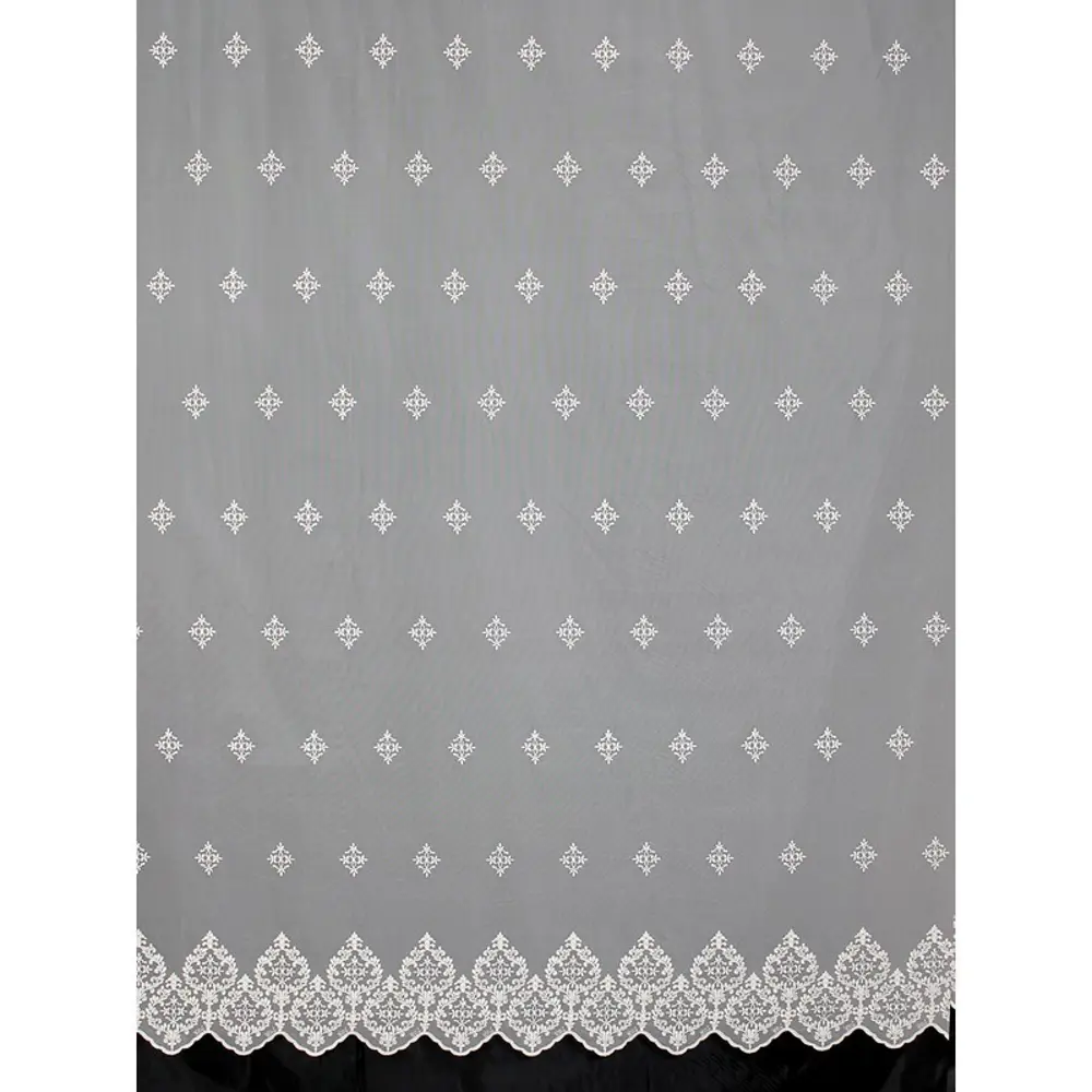 Тюль с вышивкой на сетке «Ромбики» 1 п/м 280 см цвет кремовый ELIT HOME STLM-2094687