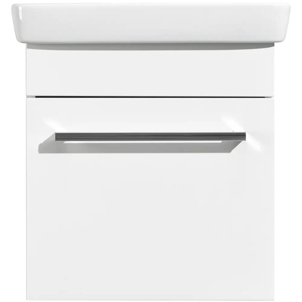 Тумба под раковину подвесная Aquaton «Поль» 45 см цвет белый глянец АКВАТОН STLM-2200443