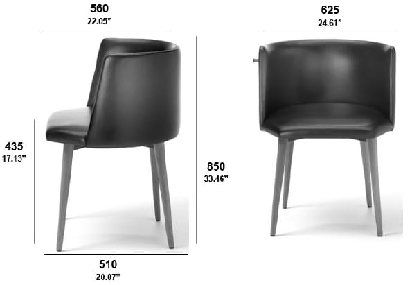 Мягкий стул из кожи или ткани SITIA Pergy ARCH-00138289 - Вид №7
