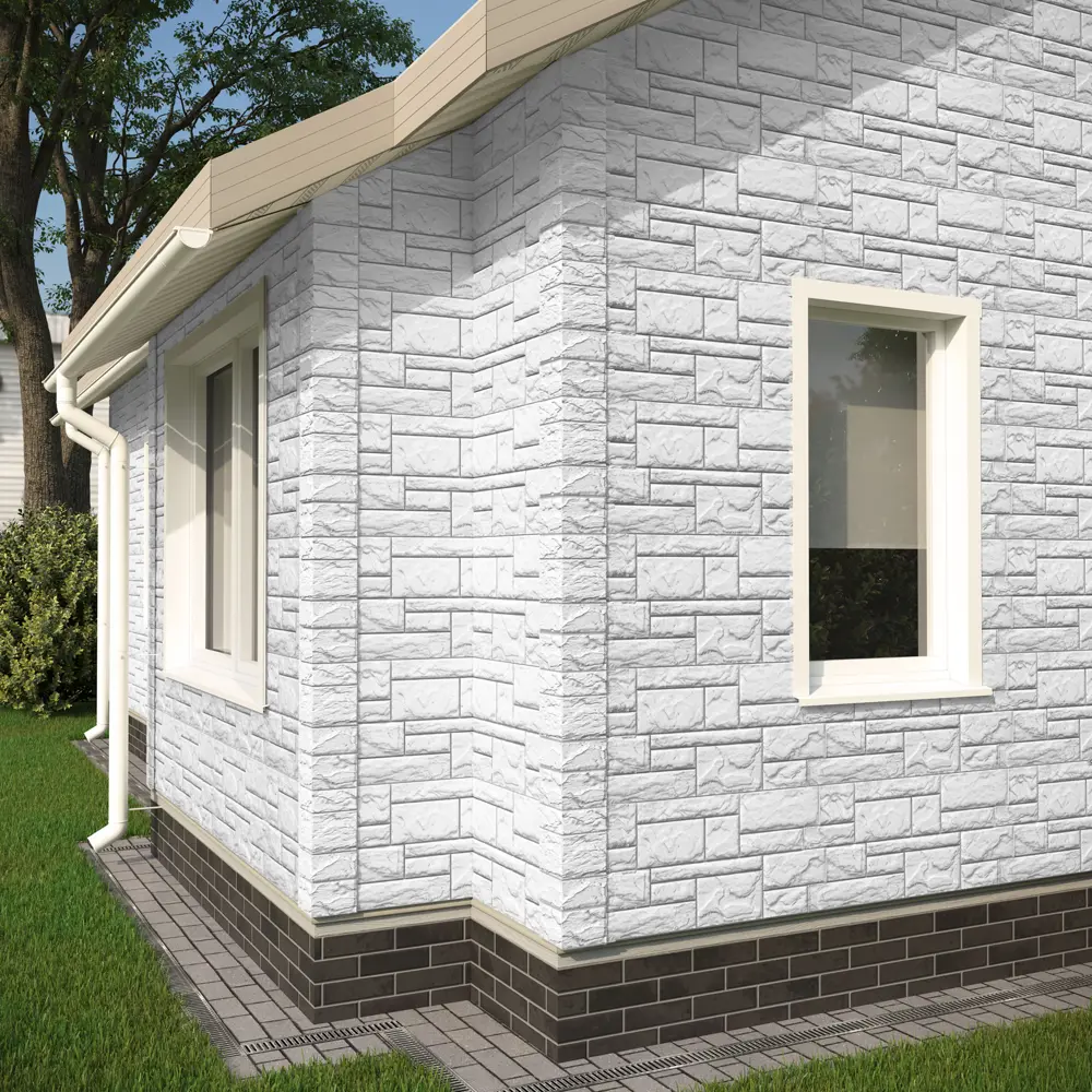 Угол наружный Docke Камень крупный цвет белый DÖCKE STLM-2191378 - Вид №2