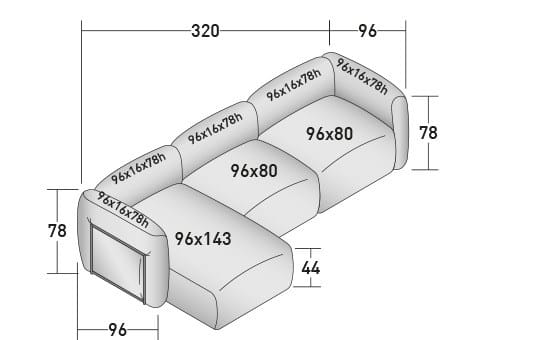 Съемный диван Flou лук ARCH-00058092 - Вид №11