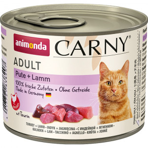ПР0059591*6 Корм для кошек Carny Poultry индейка, ягненок банка 200г (упаковка - 6 шт) Animonda