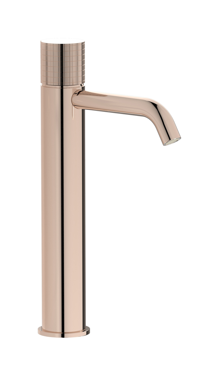 Высокий смеситель для раковины на 1 отверстие в комплекте с донным клапаном WE ARE IB ga202rs Rose Gold Gatsby