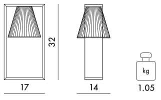 Светодиодная настольная лампа из инженерного пластика и ткани Kartell LIGHT-AIR ARCH-00020701 - Вид №2